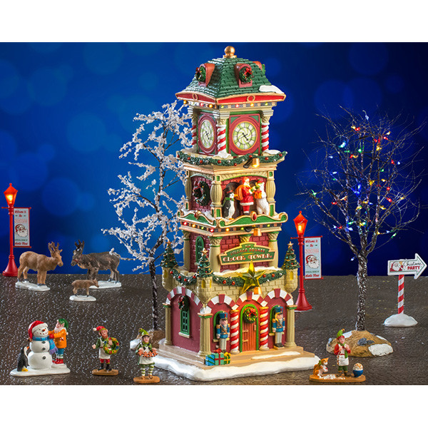 Kerstdorp set | Lemax | The Village Square Clock Tower Set